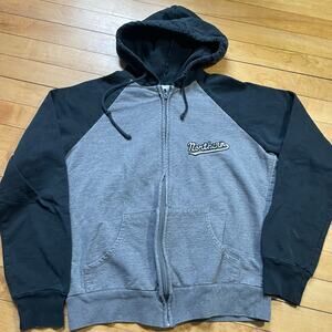 Vintage NIU Northern Illinois University Hoodie Mens Small Zip Up Raglan